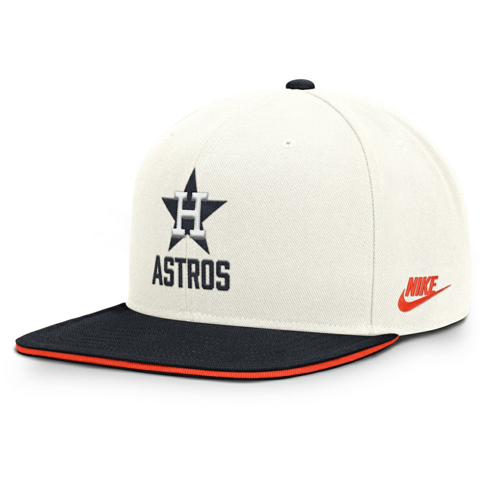 Houston Astros Nike Cooperstown Pro Dri-FIT Snapback Hat - Cream/Navy Hats