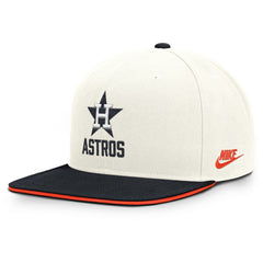 Houston Astros Nike Cooperstown Pro Dri-FIT Snapback Hat - Cream/Navy Hats