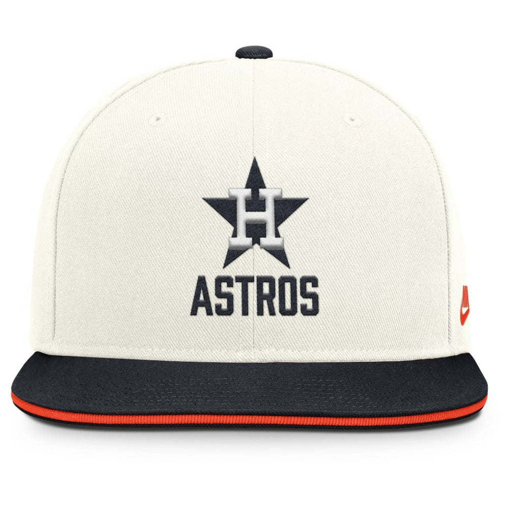 Houston Astros Nike Cooperstown Pro Dri-FIT Snapback Hat - Cream/Navy Hats