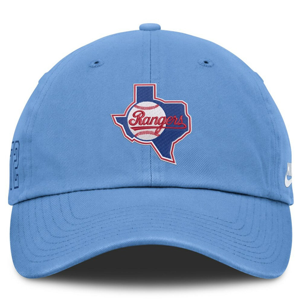 Texas Rangers Nike Cooperstown Club Adjustable Hat - Light Blue Hats