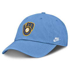 Milwaukee Brewers Nike Cooperstown Club Adjustable Hat - Light Blue Hats