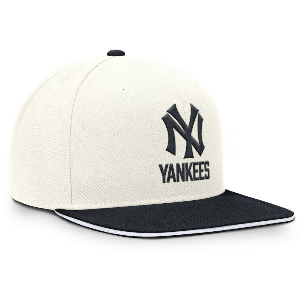 New York Yankees Nike Cooperstown Pro Dri-FIT Snapback Hat - Cream/Navy Hats