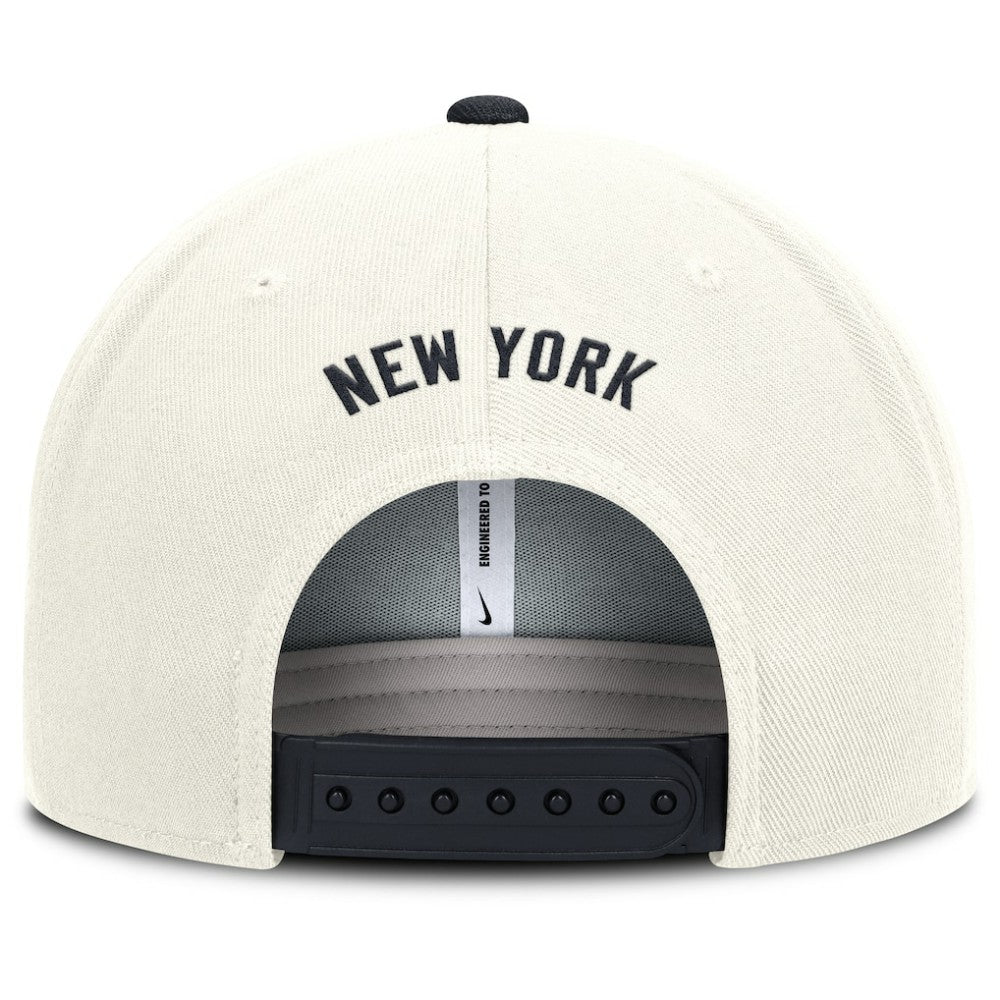 New York Yankees Nike Cooperstown Pro Dri-FIT Snapback Hat - Cream/Navy Hats
