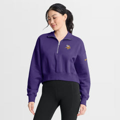 Minnesota Vikings Women's Phoenix Fleece Quarter-Zip Sweatshirt Purple