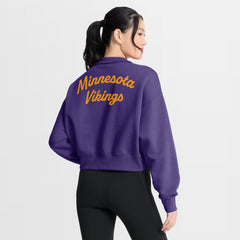 Minnesota Vikings Women's Phoenix Fleece Quarter-Zip Sweatshirt Purple