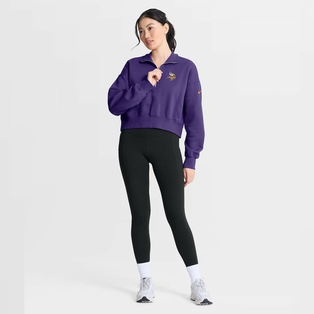 Minnesota Vikings Women's Phoenix Fleece Quarter-Zip Sweatshirt Purple
