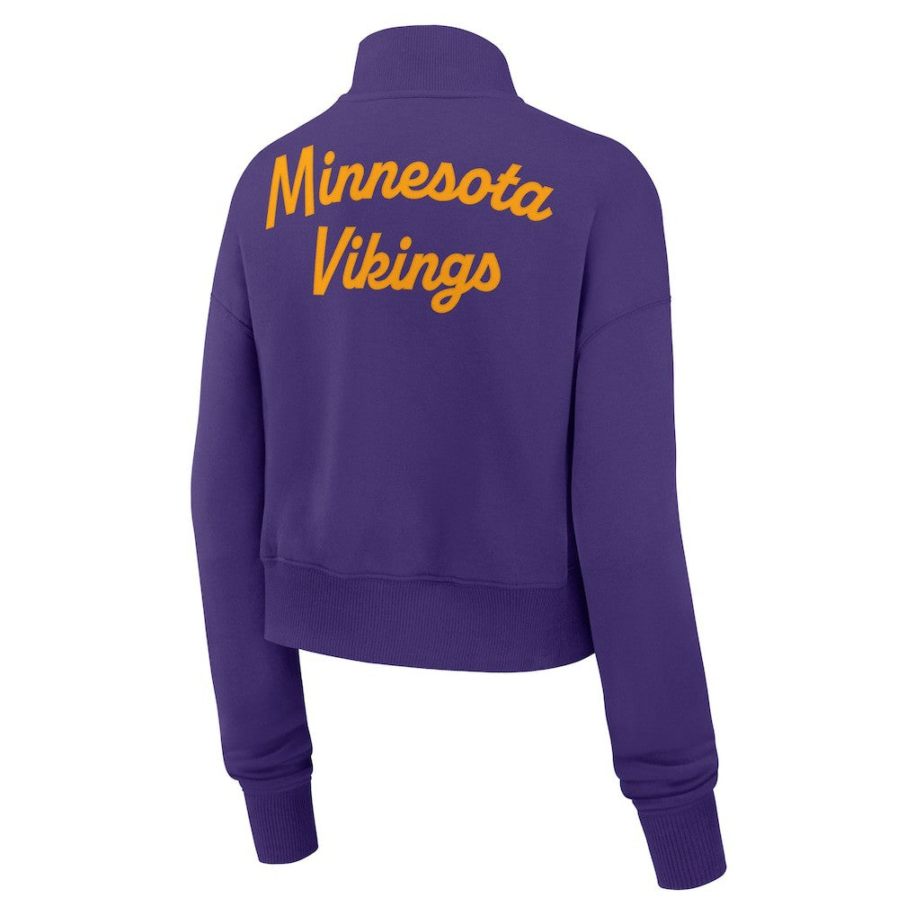 Minnesota Vikings Women's Phoenix Fleece Quarter-Zip Sweatshirt Purple