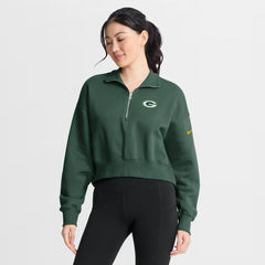 Green Bay Packers Women's Phoenix Fleece Quarter-Zip Sweatshirt Green