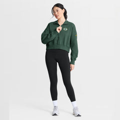 Green Bay Packers Women's Phoenix Fleece Quarter-Zip Sweatshirt Green