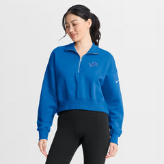 Detroit Lions Women's Phoenix Fleece Quarter-Zip Sweatshirt Blue