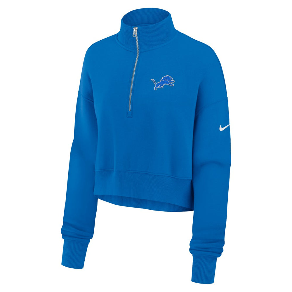 Detroit Lions Women's Phoenix Fleece Quarter-Zip Sweatshirt Blue