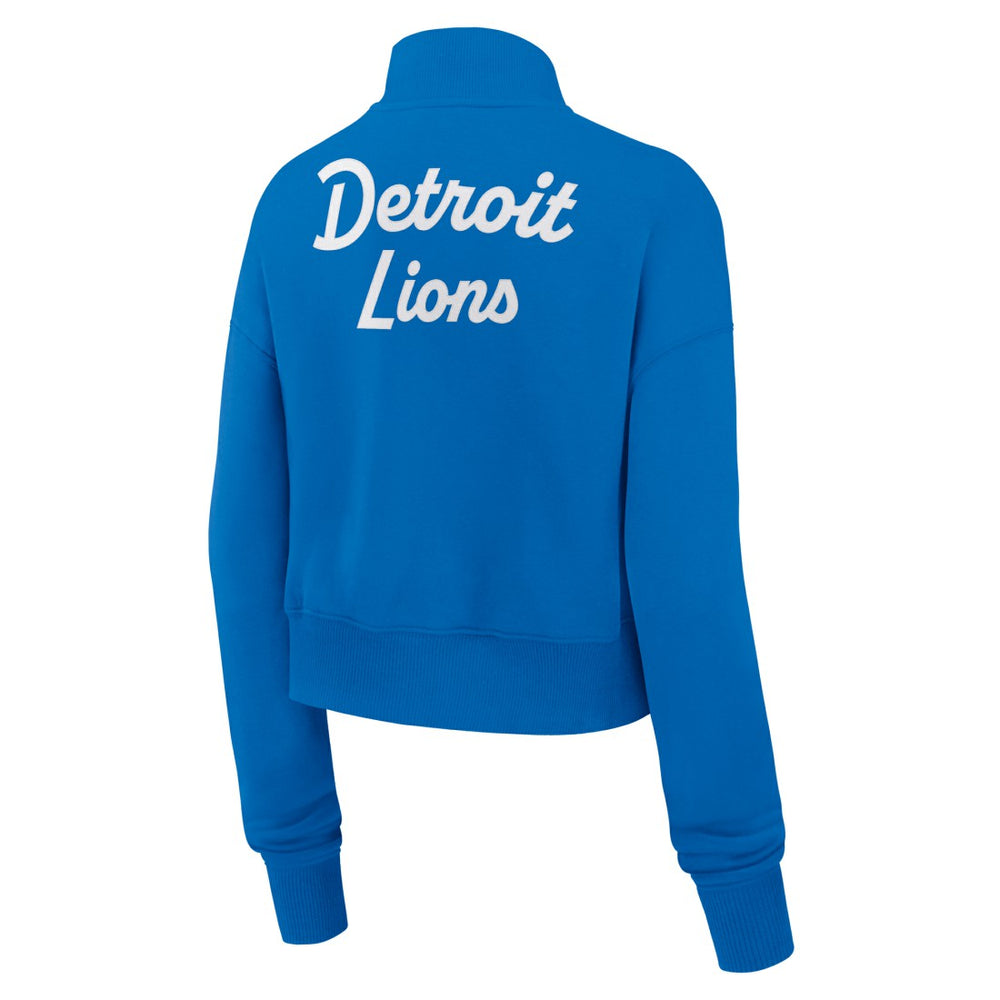 Detroit Lions Women's Phoenix Fleece Quarter-Zip Sweatshirt Blue