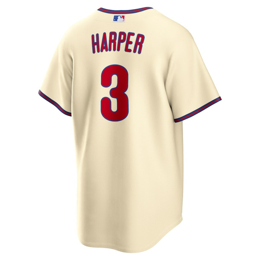 Bryce Harper Philadelphia Phillies Nike Alternate Replica Jersey - Cream Jerseys