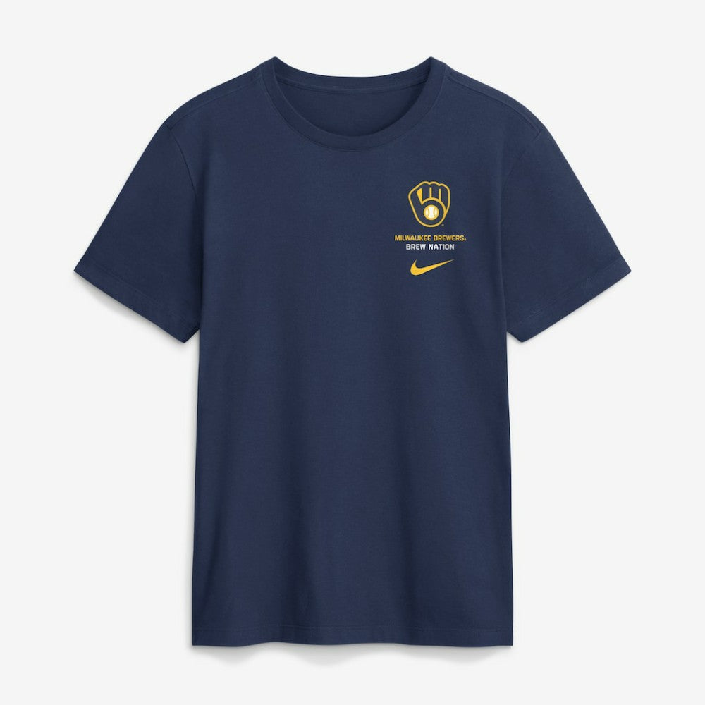 Milwaukee Brewers Nike Primetime 2-Hit T-Shirt - Navy T-shirts