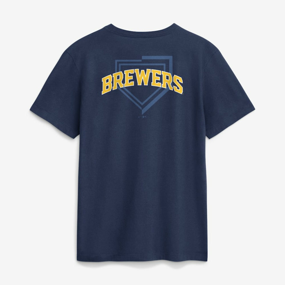 Milwaukee Brewers Nike Primetime 2-Hit T-Shirt - Navy T-shirts