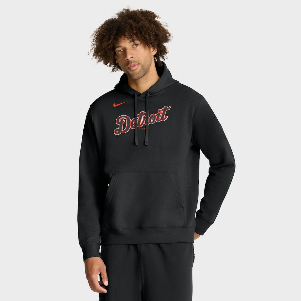 Detroit Tigers Nike Dri-Fit Club Hoodie - Black Hoodies