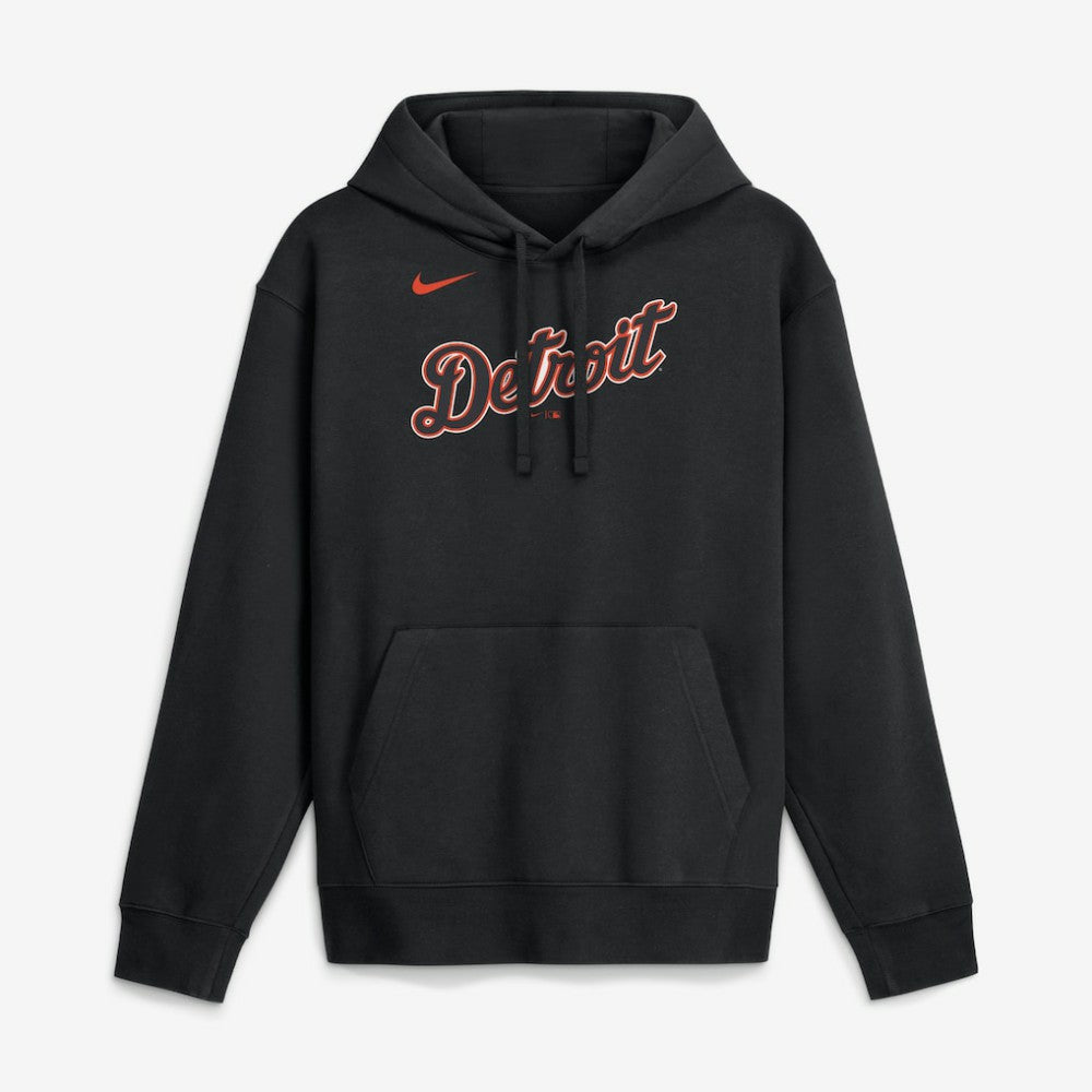 Detroit Tigers Nike Dri-Fit Club Hoodie - Black Hoodies