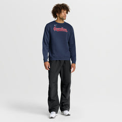 Cleveland Guardians Nike Primetime Wordmark Sweatshirt - Navy Sweatshirts