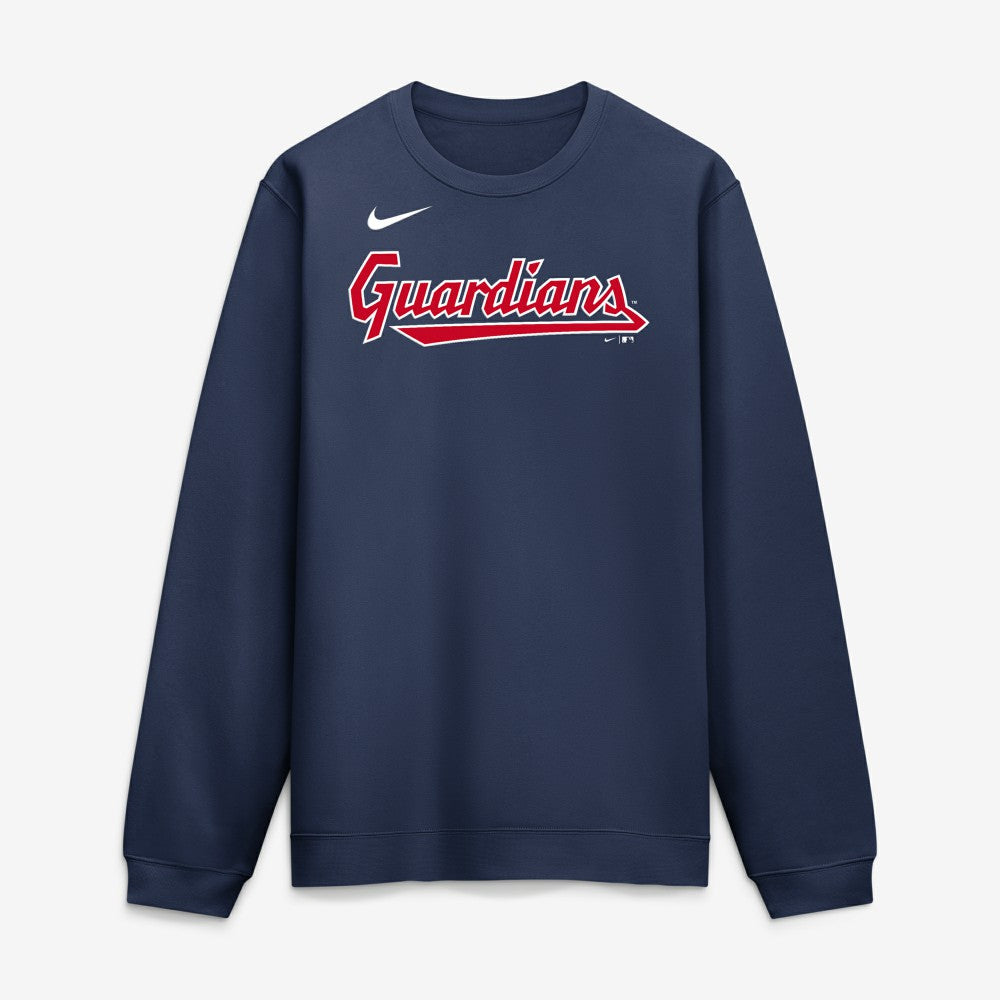 Cleveland Guardians Nike Primetime Wordmark Sweatshirt - Navy Sweatshirts