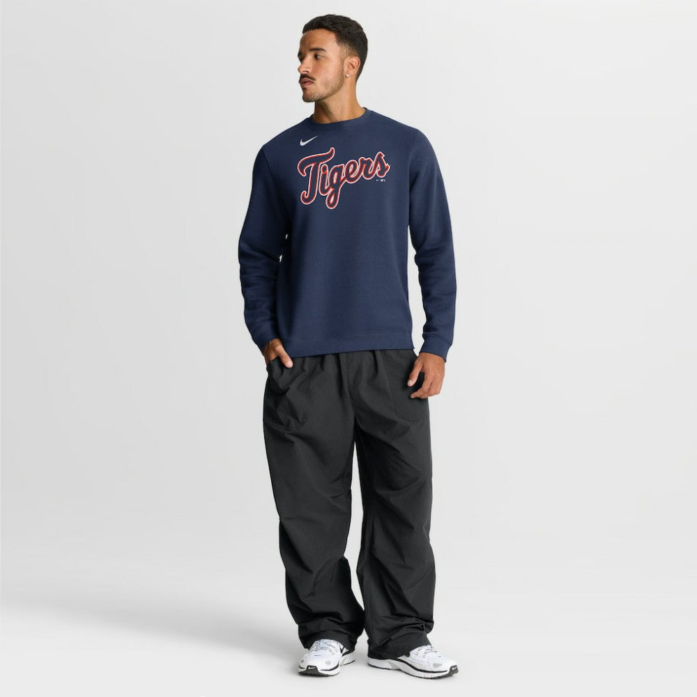 Detroit Tigers Nike Primetime Wordmark Sweatshirt - Navy Sweatshirts
