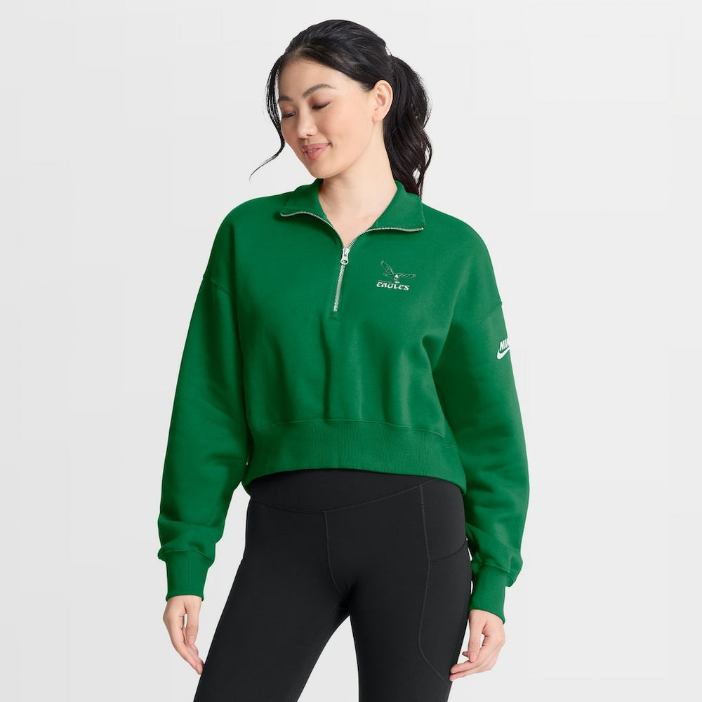 Philadelphia Eagles Women's Phoenix Fleece Quarter-Zip Sweatshirt Kelly Green