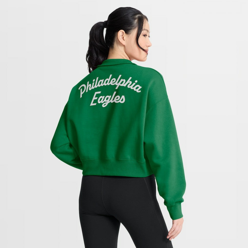Philadelphia Eagles Women's Phoenix Fleece Quarter-Zip Sweatshirt Kelly Green