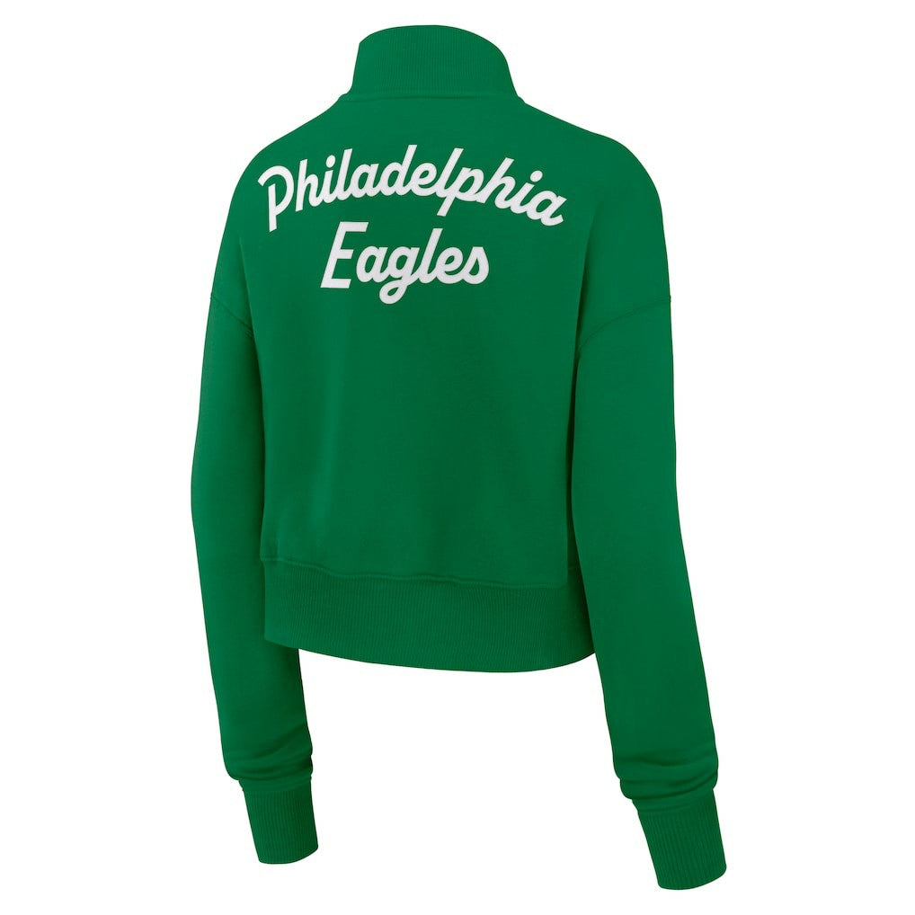 Philadelphia Eagles Women's Phoenix Fleece Quarter-Zip Sweatshirt Kelly Green