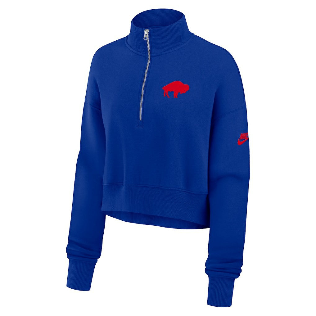 Buffalo Bills Women's Phoenix Fleece Quarter-Zip Sweatshirt Royal