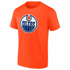 NHL Edmonton Oilers Logo Athletic Essential T-Shirt - Orange