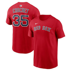 Garrett Crochet Boston Red Sox Nike Name & Number T-Shirt - Red T-shirts