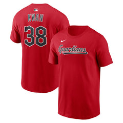 Steven Kwan Cleveland Guardians Nike Name & Number T-Shirt - Red T-shirts
