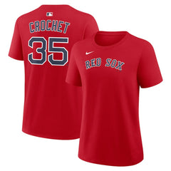 Garrett Crochet Boston Red Sox Nike Women's Name & Number T-Shirt - Red T-shirts