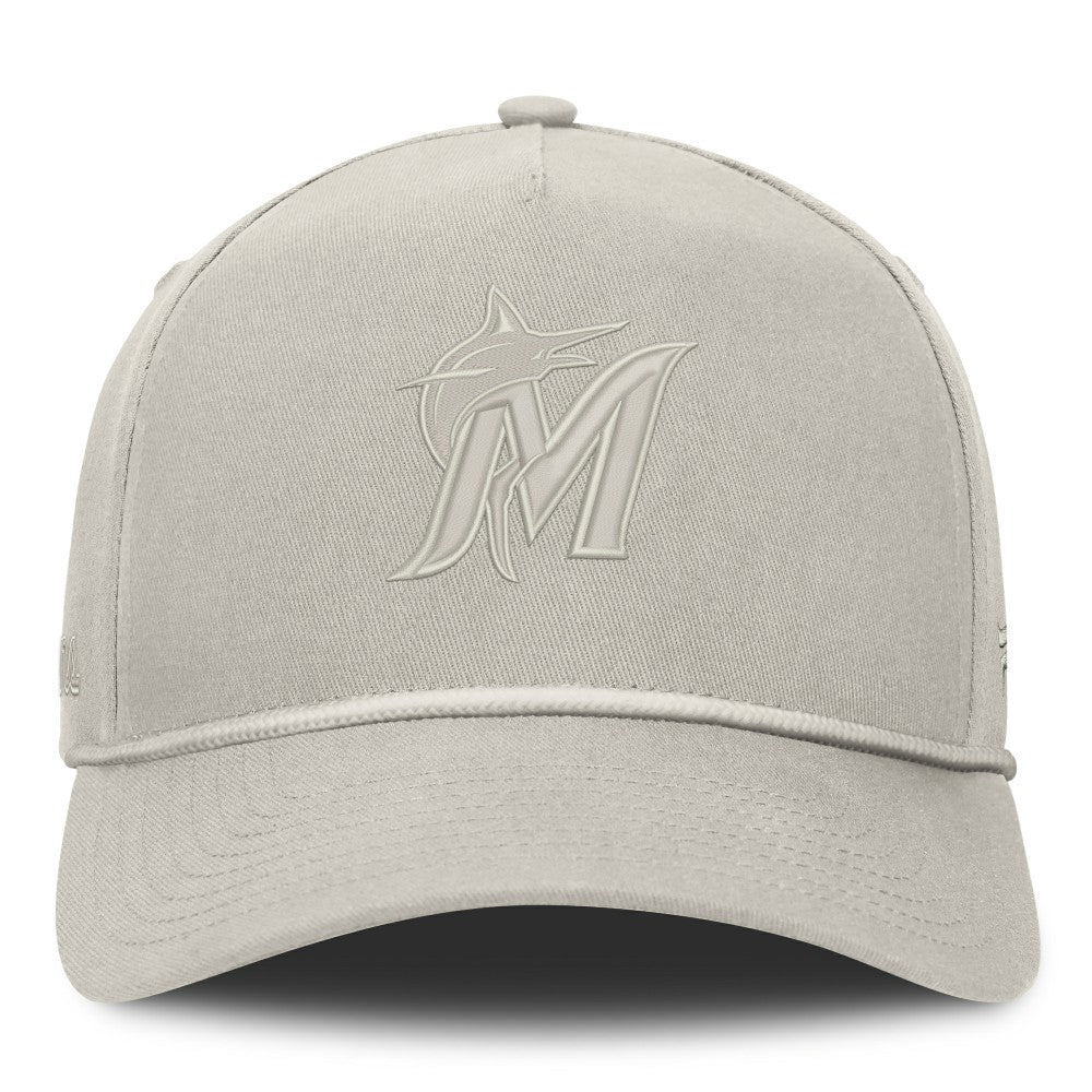 Miami Marlins Fanatics Undertone A-Frame Adjustable Hat - Stone Hats