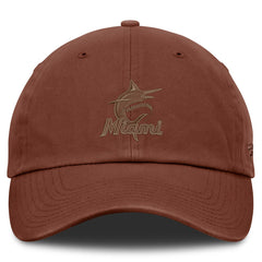 Miami Marlins Fanatics Tinge Adjustable Hat - Brown Hats