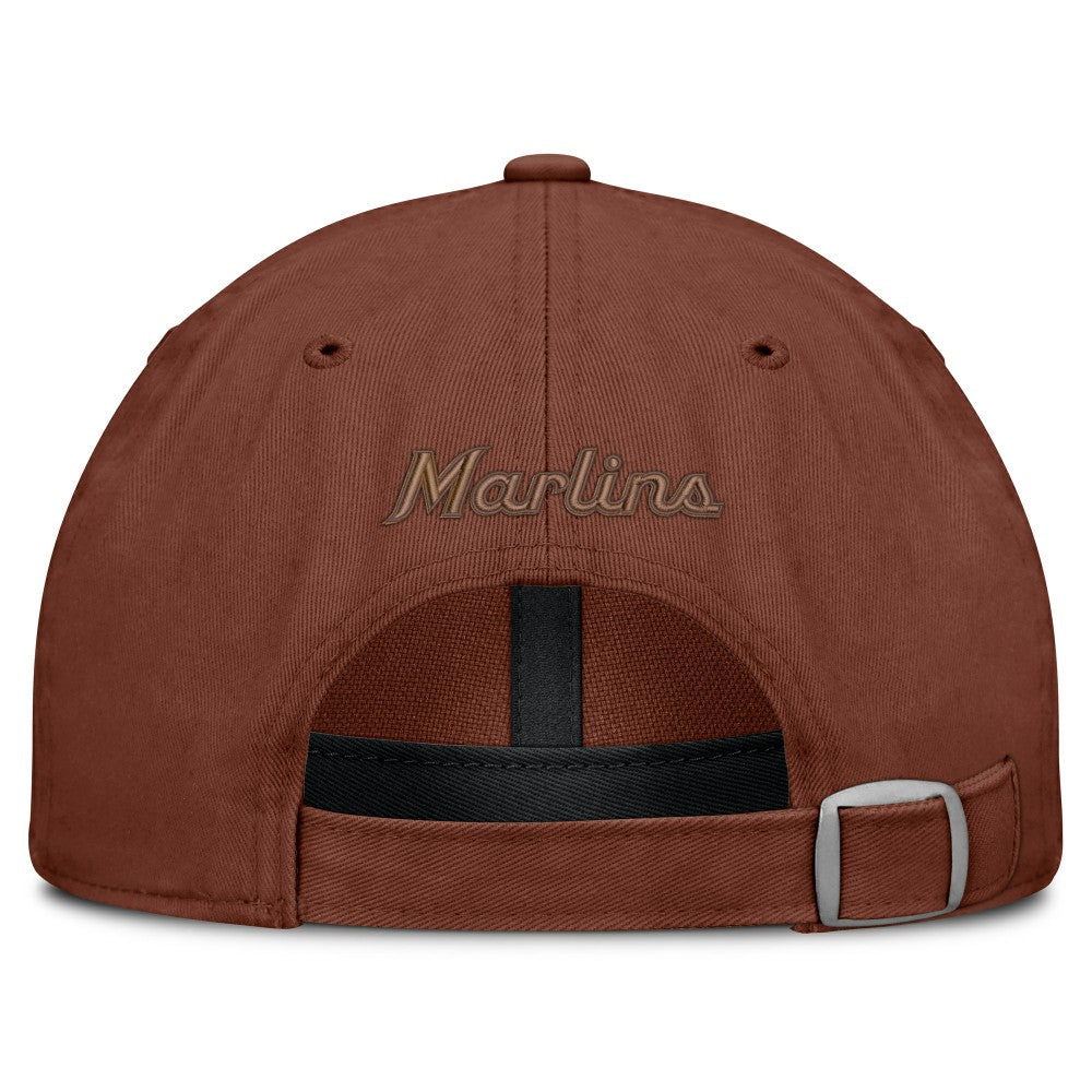 Miami Marlins Fanatics Tinge Adjustable Hat - Brown Hats