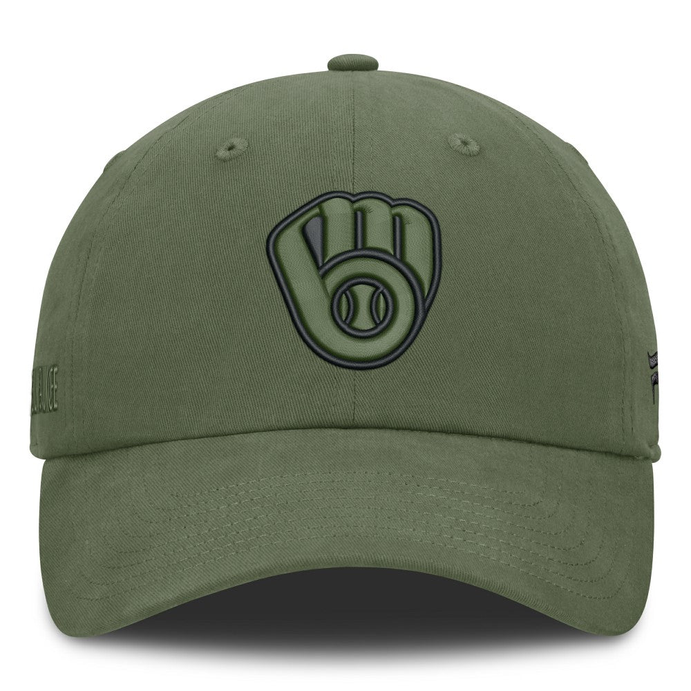 Milwaukee Brewers Fanatics Pine Rider Adjustable Hat - Olive Hats