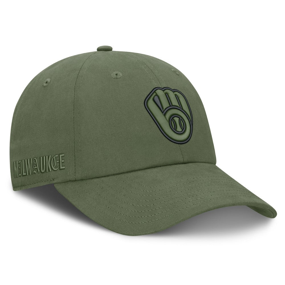 Milwaukee Brewers Fanatics Pine Rider Adjustable Hat - Olive Hats