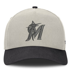 Miami Marlins Fanatics Wonder A-Frame Adjustable Hat - Stone/Graphite Hats