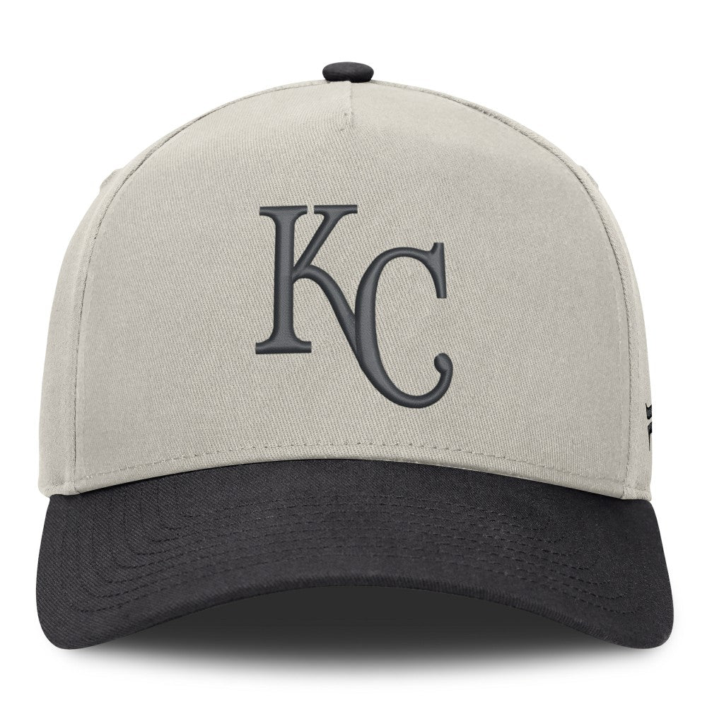 Kansas City Royals Fanatics Wonder A-Frame Adjustable Hat - Stone/Graphite Hats