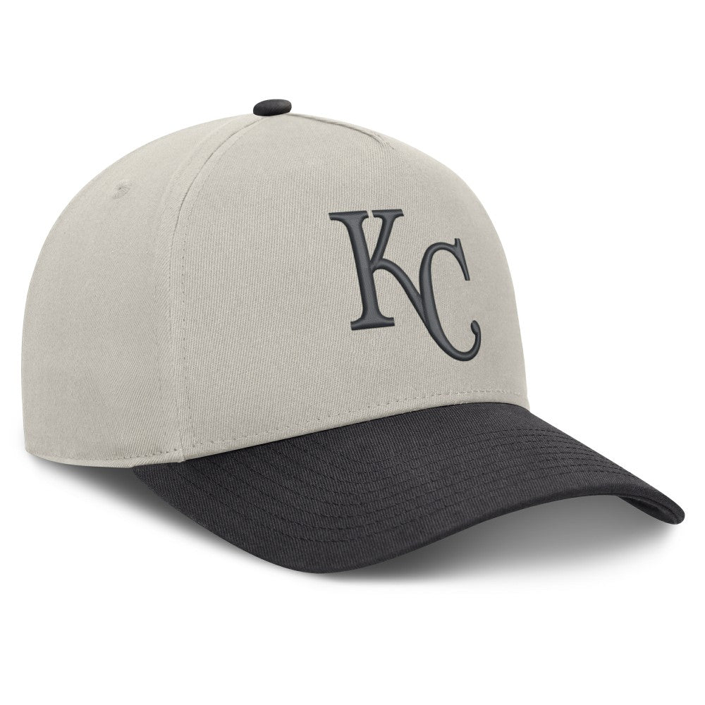 Kansas City Royals Fanatics Wonder A-Frame Adjustable Hat - Stone/Graphite Hats