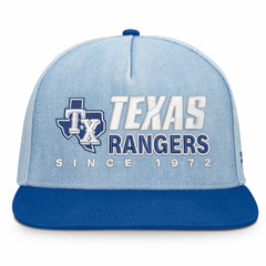 Texas Rangers Fanatics Twinbill Snapback Hat - Denim Hats