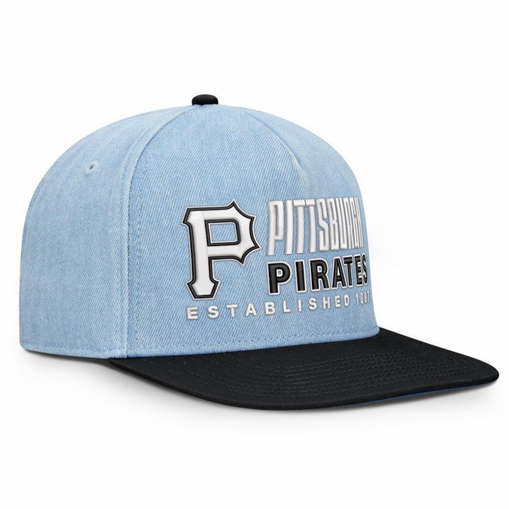 Pittsburgh Pirates Fanatics Twinbill Snapback Hat - Denim Hats