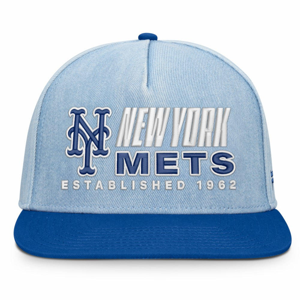New York Mets Fanatics Twinbill Snapback Hat - Denim Hats