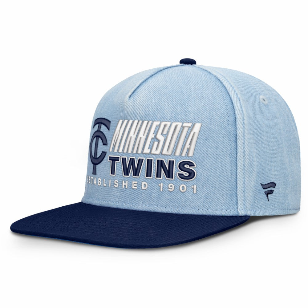 Minnesota Twins Fanatics Twinbill Snapback Hat - Denim Hats