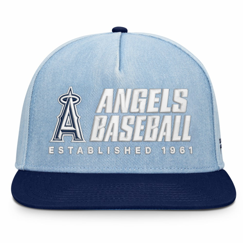 Los Angeles Angels Fanatics Twinbill Snapback Hat - Denim Hats