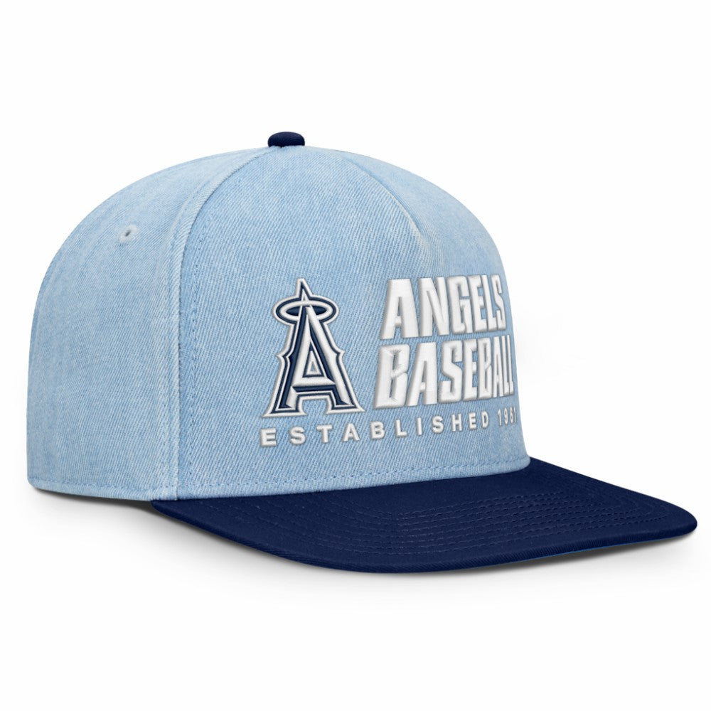 Los Angeles Angels Fanatics Twinbill Snapback Hat - Denim Hats