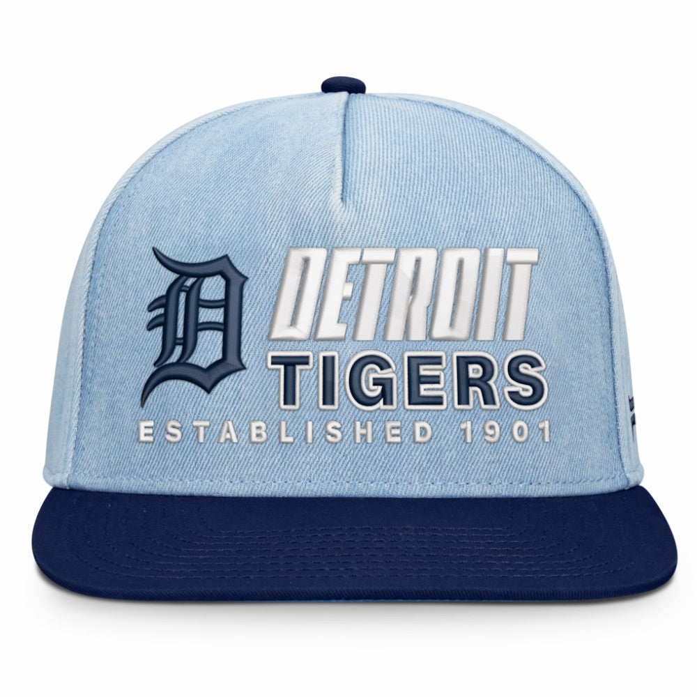 Detroit Tigers Fanatics Twinbill Snapback Hat - Denim Hats