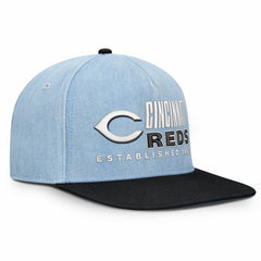 Cincinnati Reds Fanatics Twinbill Snapback Hat - Denim Hats