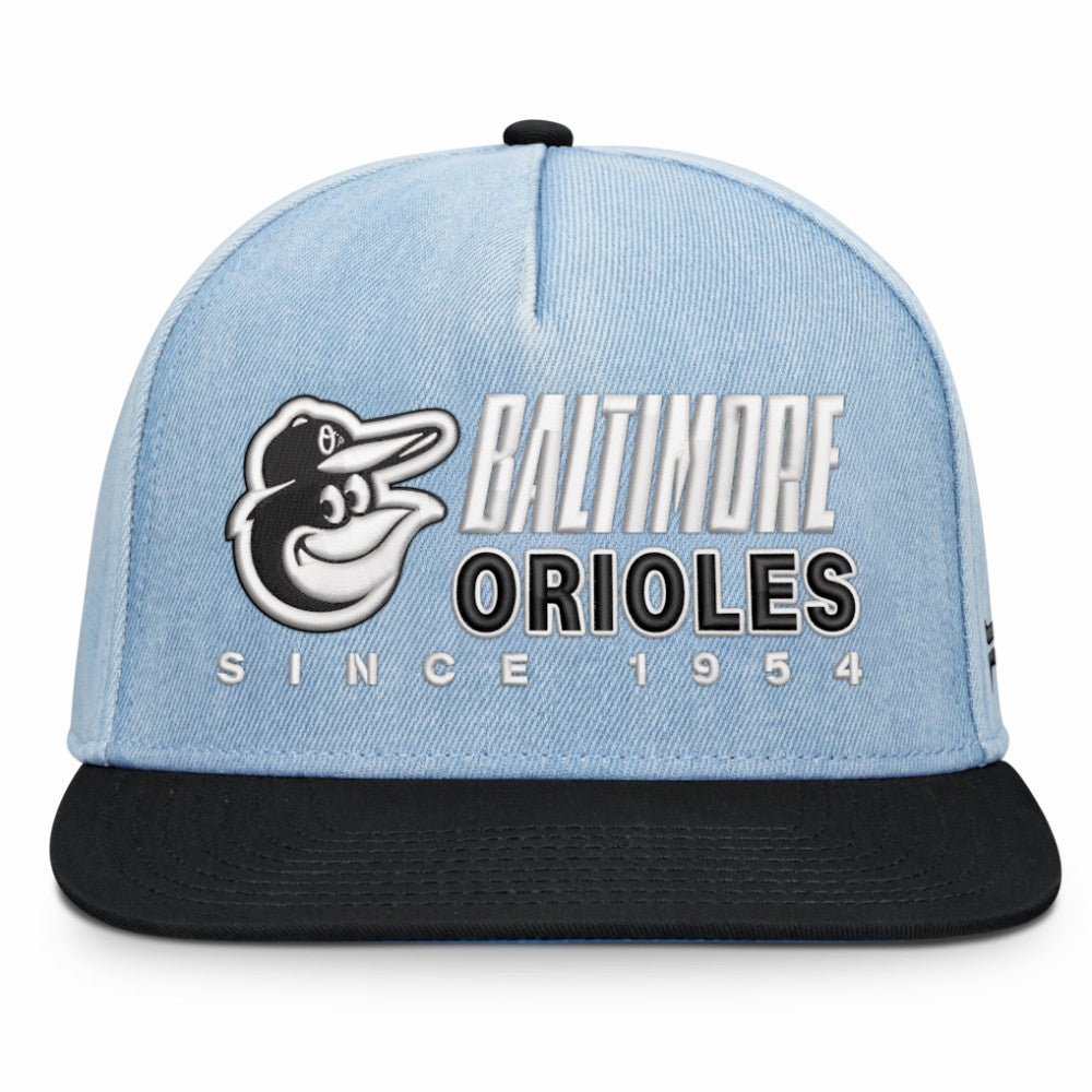 Baltimore Orioles Fanatics Twinbill Snapback Hat - Denim Hats