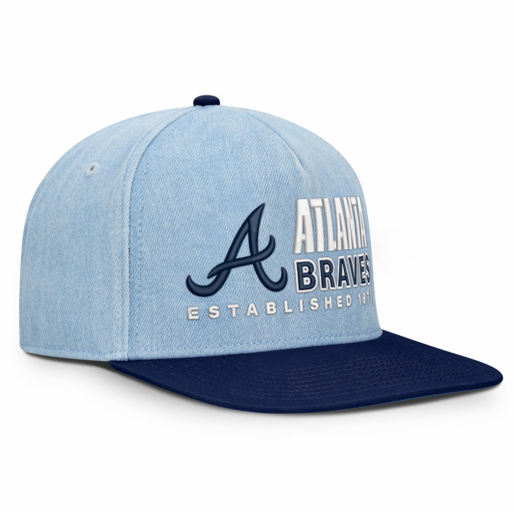 Atlanta Braves Fanatics Twinbill Snapback Hat - Denim Hats